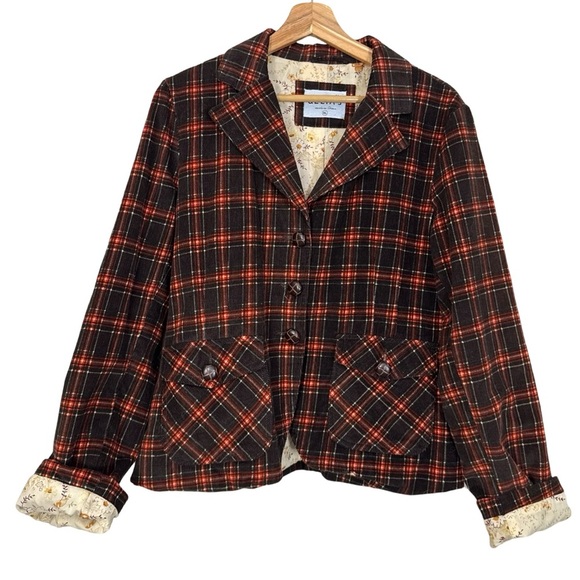 Vintage Y2K Delia’s Plaid Blazer Jacket | Size XL | Y2K Grunge Preppy Mall Goth - Picture 2 of 13